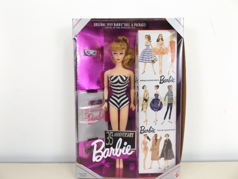 New in Box, NRFB, 1993 Special Edition Reproduction 35th Anniversary Barbie Collectors Doll