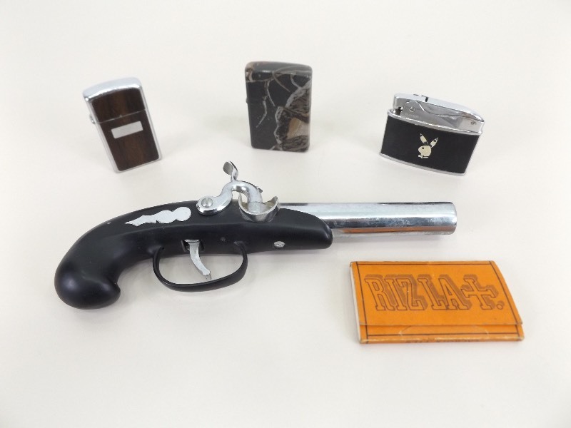 Lot of Collectible Lighters, and Vintage Cigarette Papers