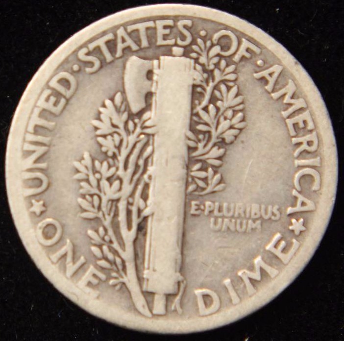 lot 09 image: 1929 MERCURY SILVER DIME FINE
