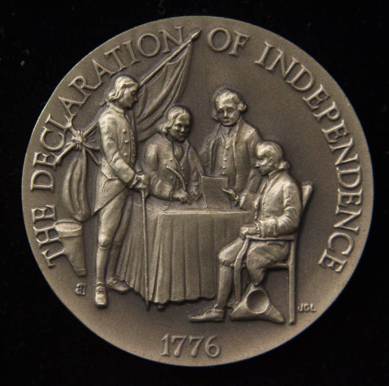 VINTAGE DECLARATION OF INDEPENDENCE 1.13 TROY OZ. STERLING SILVER