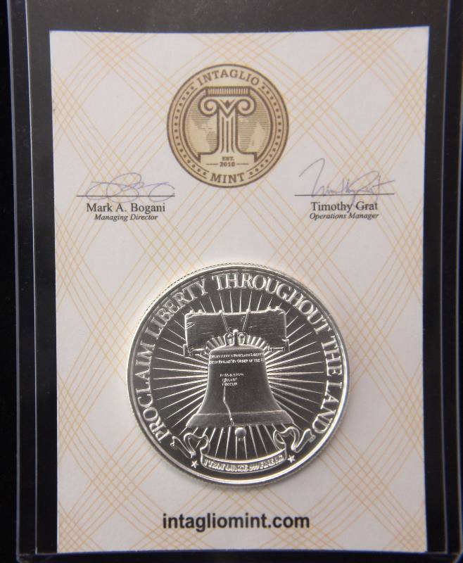 lot 26 image: 1 TROY OZ. .999 FINE SILVER SONS OF LIBERTY LTD MINTAGE OF 500