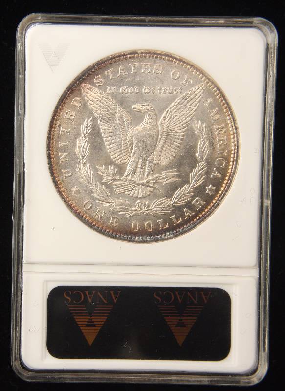 lot 45 image: 1888 MORGAN SILVER DOLLAR MS62 DMPL OLD ANACS