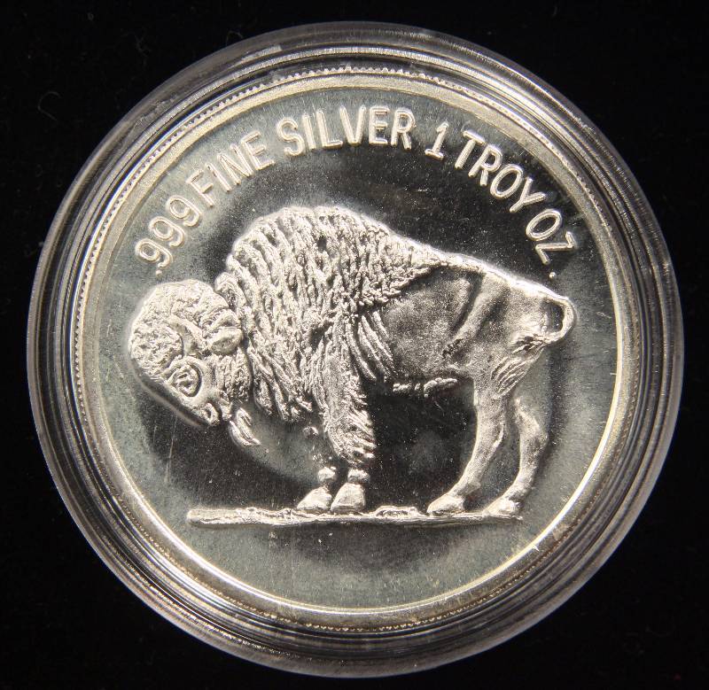 lot 52 image: 1 TROY OZ. .999 FINE SILVER STICK TO YOUR SADDLE ROUND IN AIRTITE