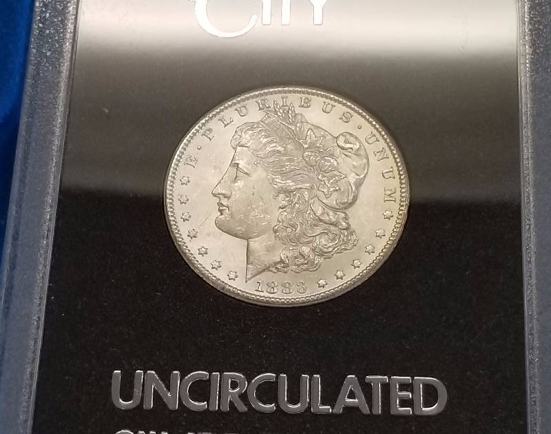 lot 05 image: 1883-CC CARSON CITY MORGAN SILVER DOLLAR GSA BU-UNC ORIGINAL PACKAGING