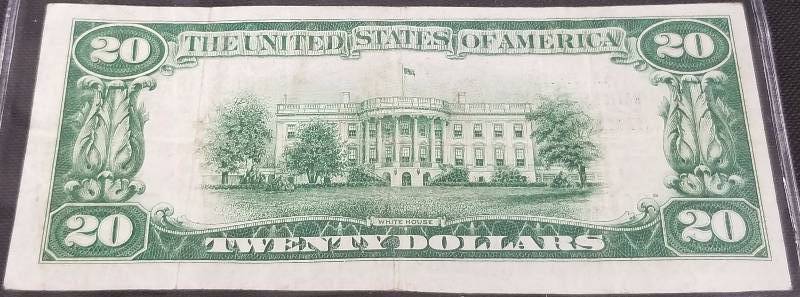lot 07 image: 1929 $20 STILLWATER MINNESOTA US NATIONAL CURRENCY CHARTER#2674 VF