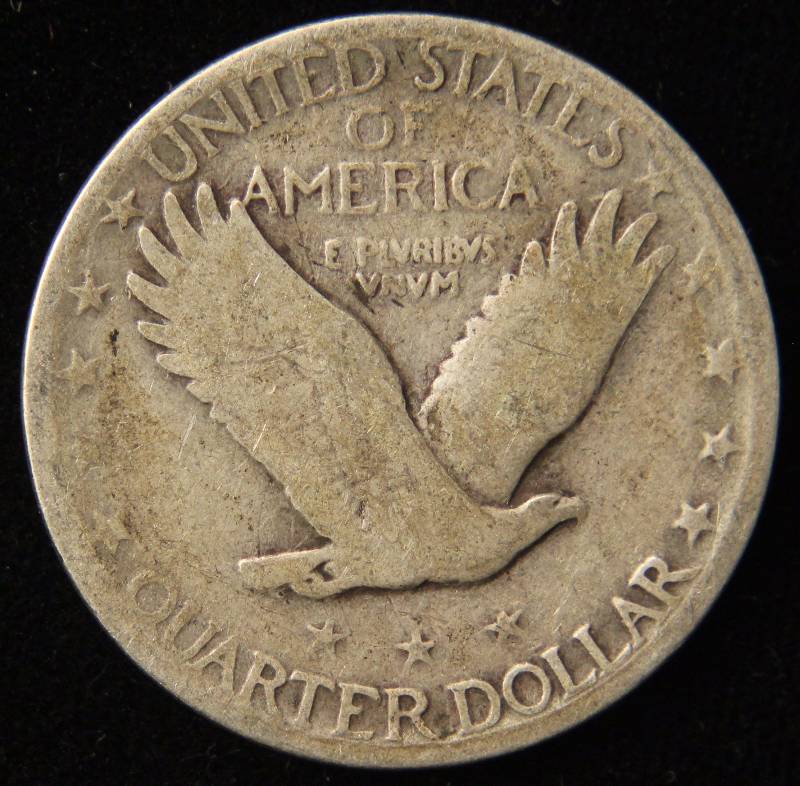 lot 10 image: 1928 STANDING LIBERTY SILVER QUARTER FINE