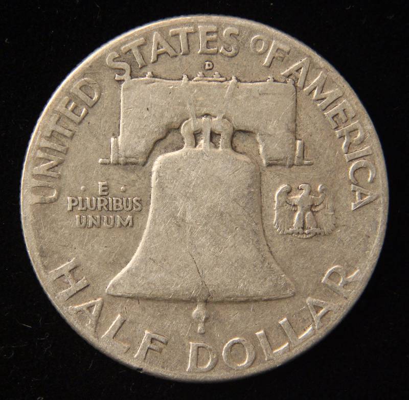 lot 42 image: 1948-D FRANKLIN SILVER HALF DOLLAR