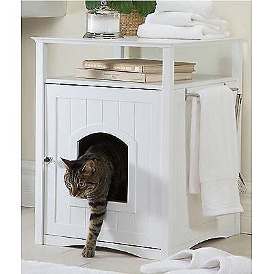 alcove Cat Washroom End Table White, MSRP $139.99