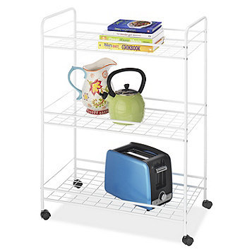 Alcove 3 Tier metal cart- whit White, MSRP $13.74