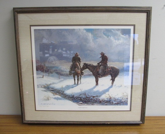 lot 42 image: Signed Numbered OLAF WIEGHORST Western Artist Proof Print