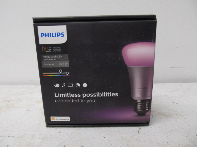 lot 93 image: BRAND NEW Philips Hue - White & Color Ambiance Starter Kit