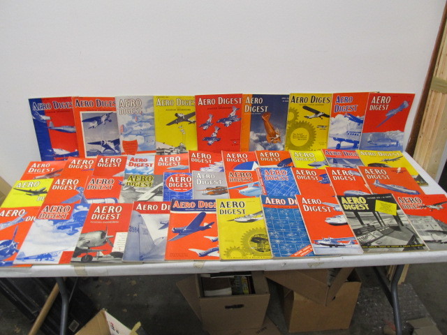 lot 149 image: Lot of 40 Vintage 1930s AERO DIGEST Airplane Magzines