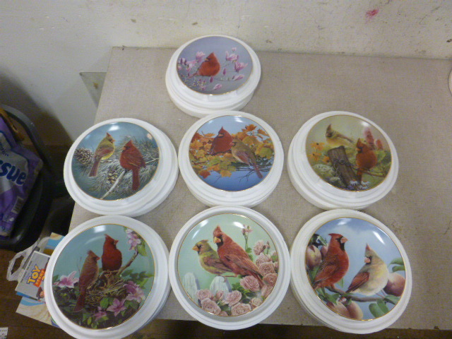 lot 67 image: Cardinals for All Season Collector Plates by Bob Travers