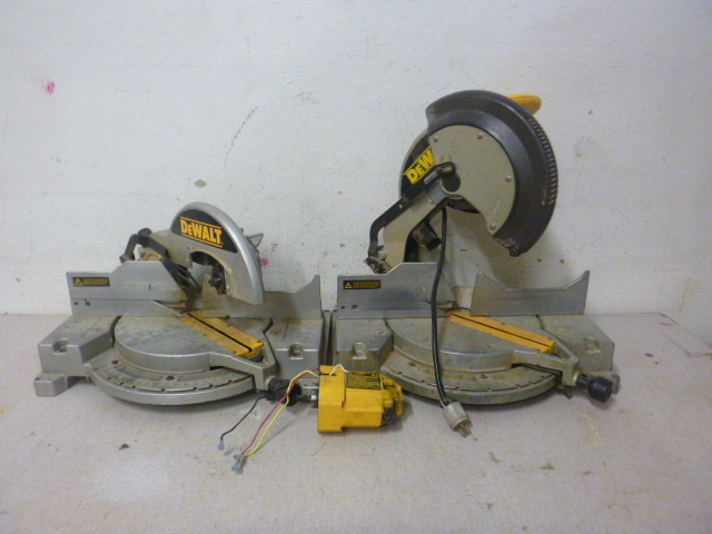 lot 86 image: 2 DeWalt Compound Miter Saws