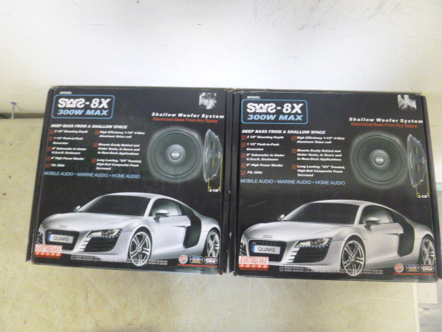 lot 125 image: 2 SWS-8X 300 W Max Shallow Woofer System