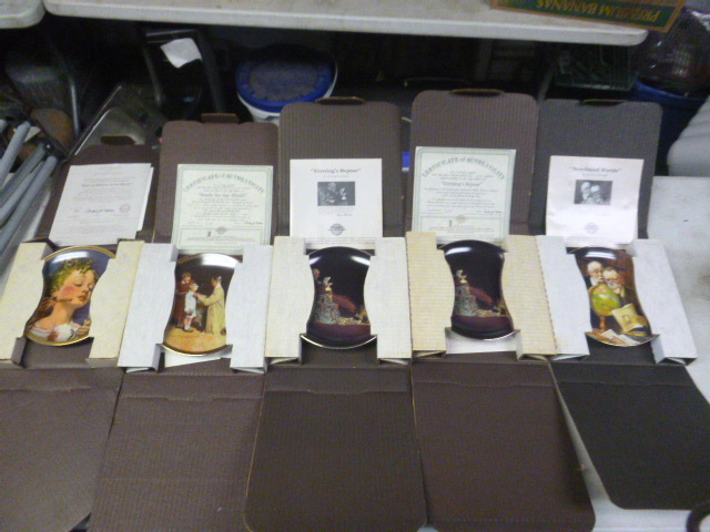 lot 164 image: Set of 5 Norman Rockwell Collector Plates