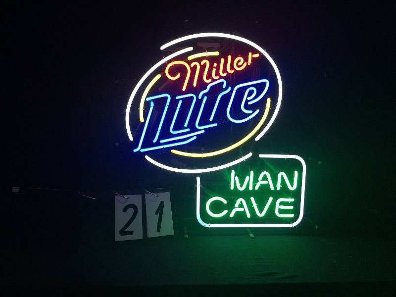 lot 21 image: Miller Lite Man Cave neon