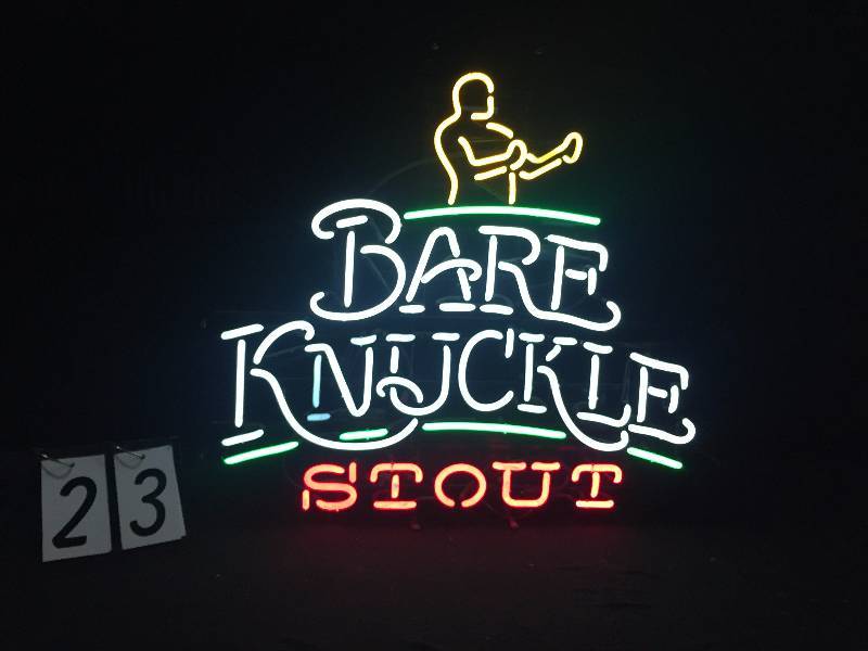 lot 23 image: Bare Knuckle Stout neon