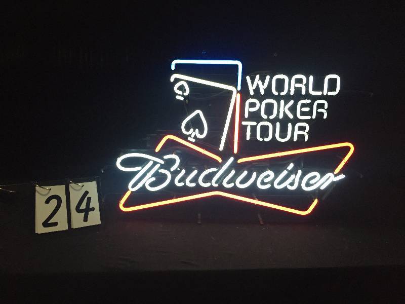 lot 24 image: Budweiser World Poker Tour neon