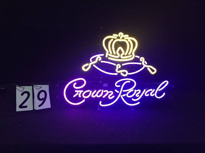 lot 29 image: Crown Royal liquor neon