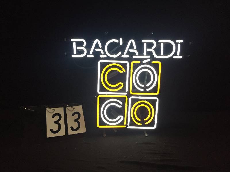 lot 33 image: Bacardi CoCo neon