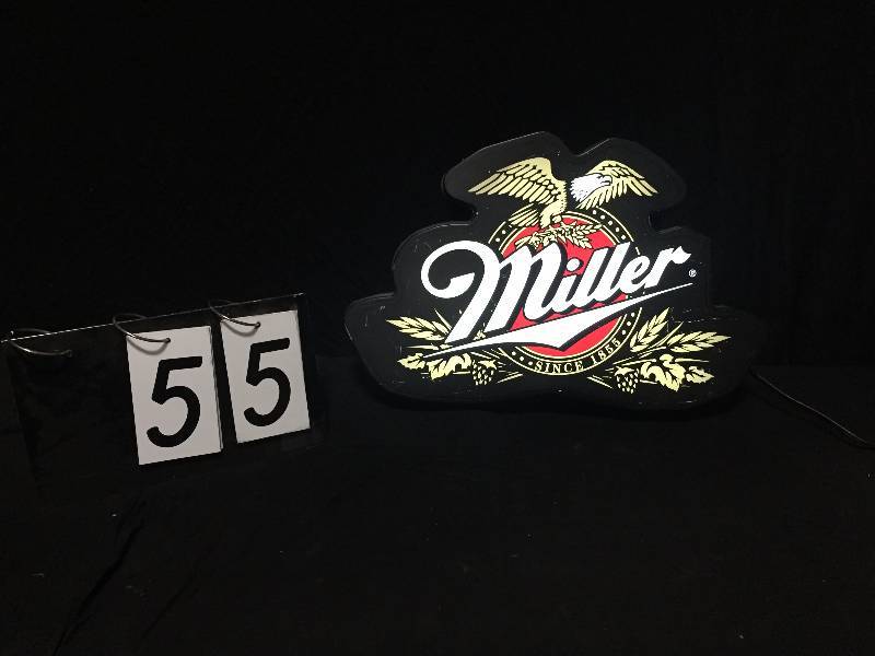 lot 55 image: Miller beer light up