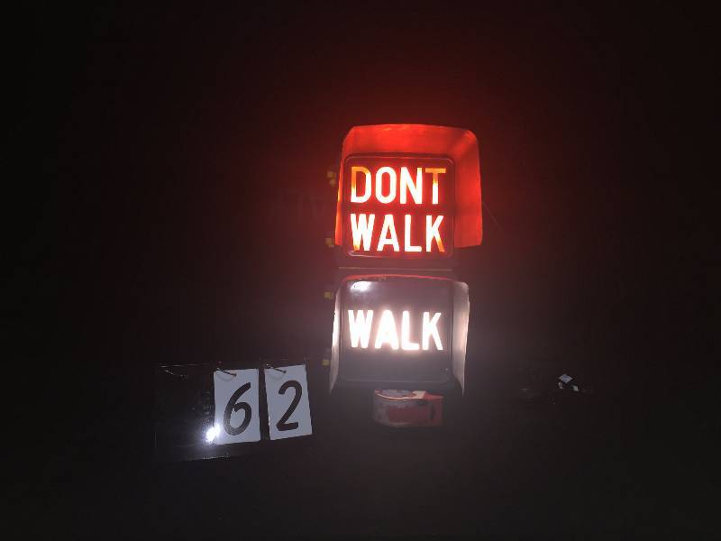 lot 62 image: Animated Walk  Dont Walk traffic sign