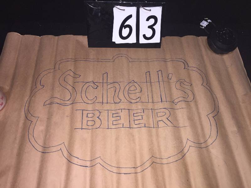 lot 63 image: Schells Beer neon patterns