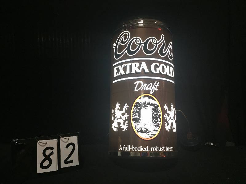 lot 82 image: Coors Extra Gold Draft light up can