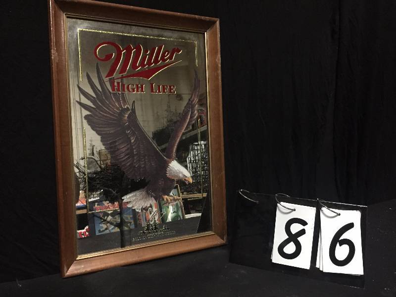 lot 86 image: Miller High Life Bald Eagle - Minnesota mirror