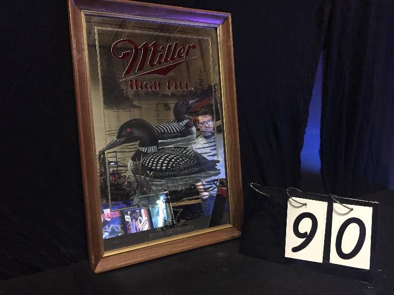 lot 90 image: Miller High Life Loon - Minnesota mirror