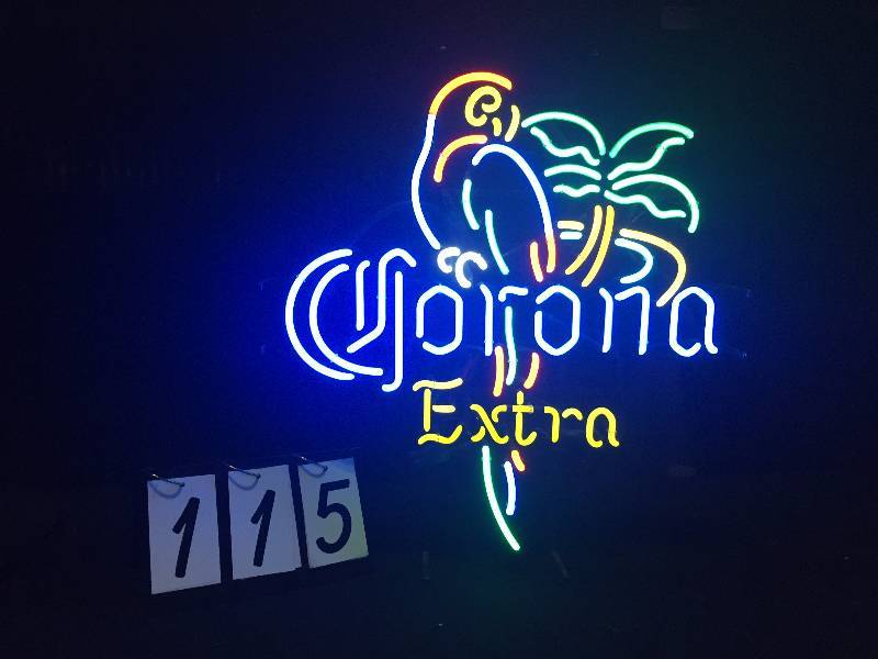 lot 115 image: Corona Extra parrot neon