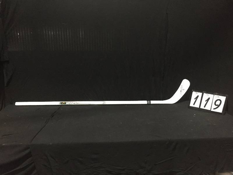 lot 119 image: Jason Pominville #29 signed MN Wild NHL hockey stick, Limited Edition