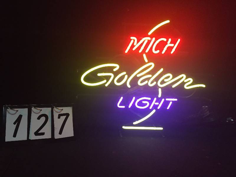 lot 127 image: Mich Golden Light neon