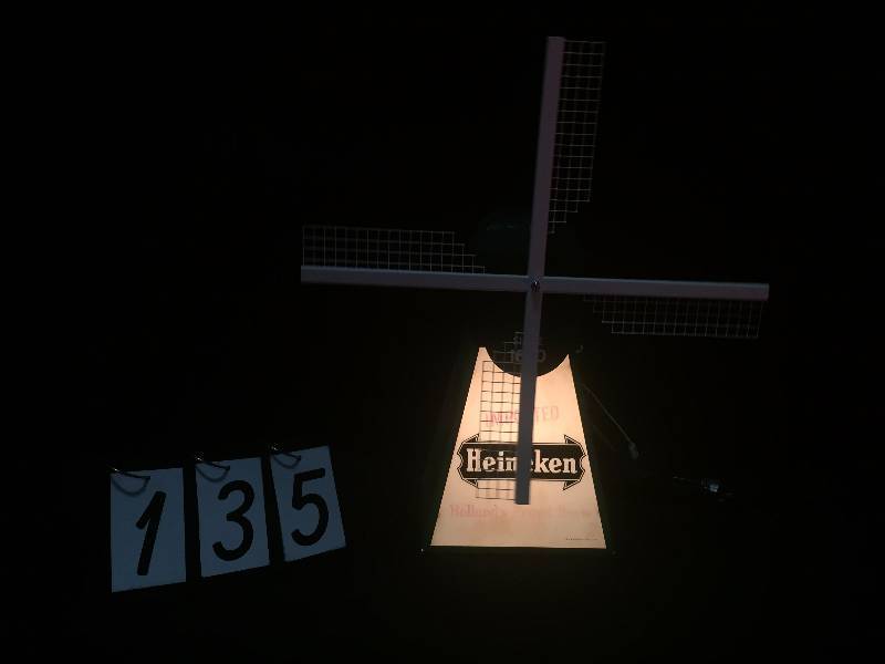 lot 135 image: Light up Heineken motorized windmill