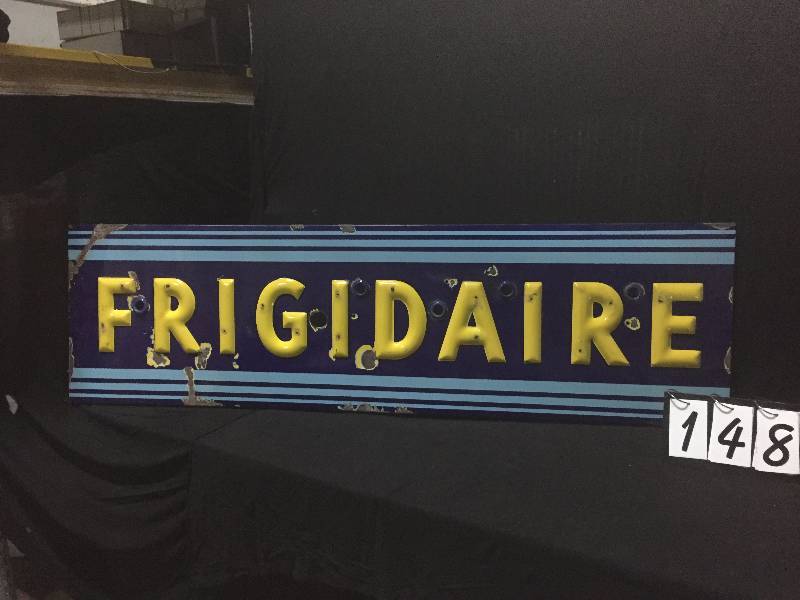 lot 148 image: Frigidaire porcelain sign