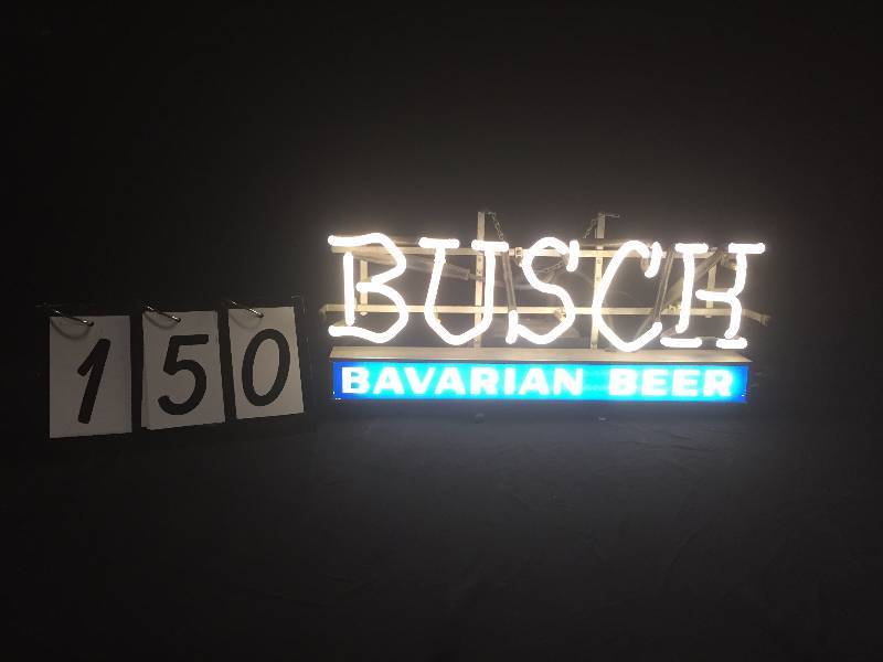 lot 150 image: Busch Bavarian Beer neon