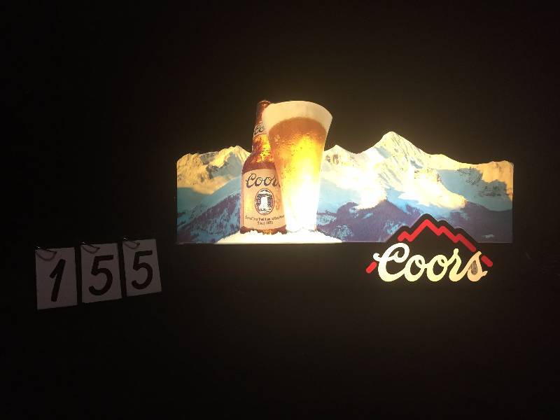 lot 155 image: Coors Beer lit sign