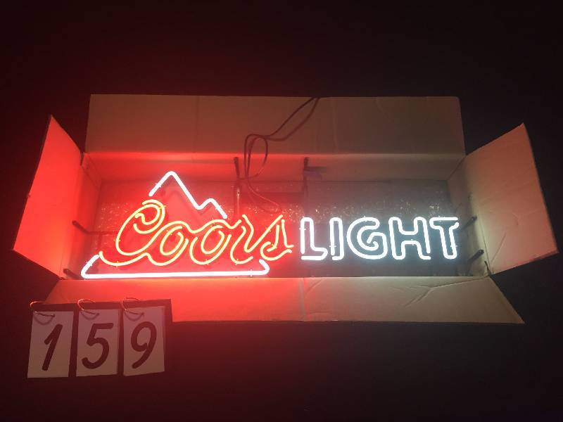 lot 159 image: Coors Light neon New In Box NIB