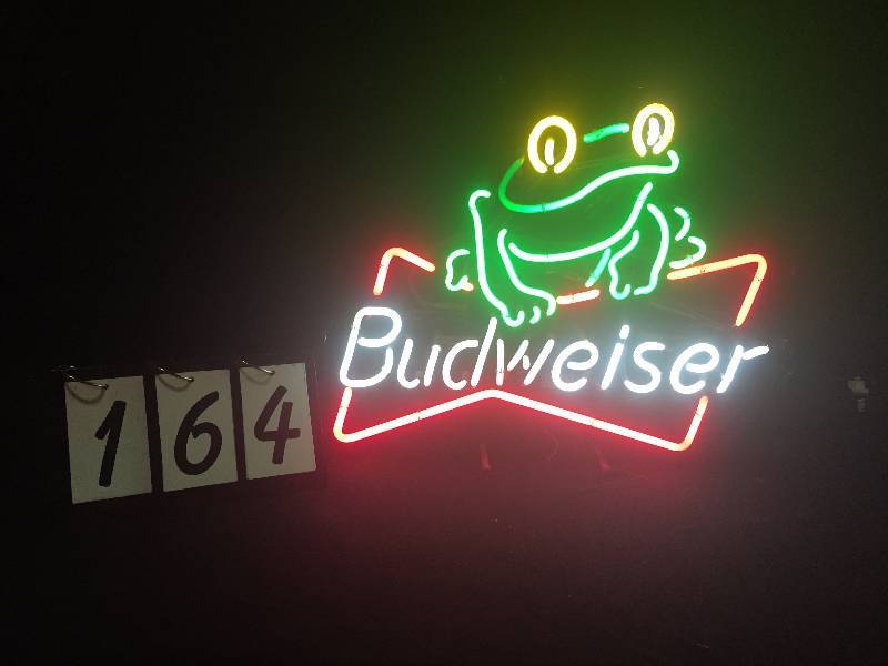 lot 164 image: Budweiser Frog neon