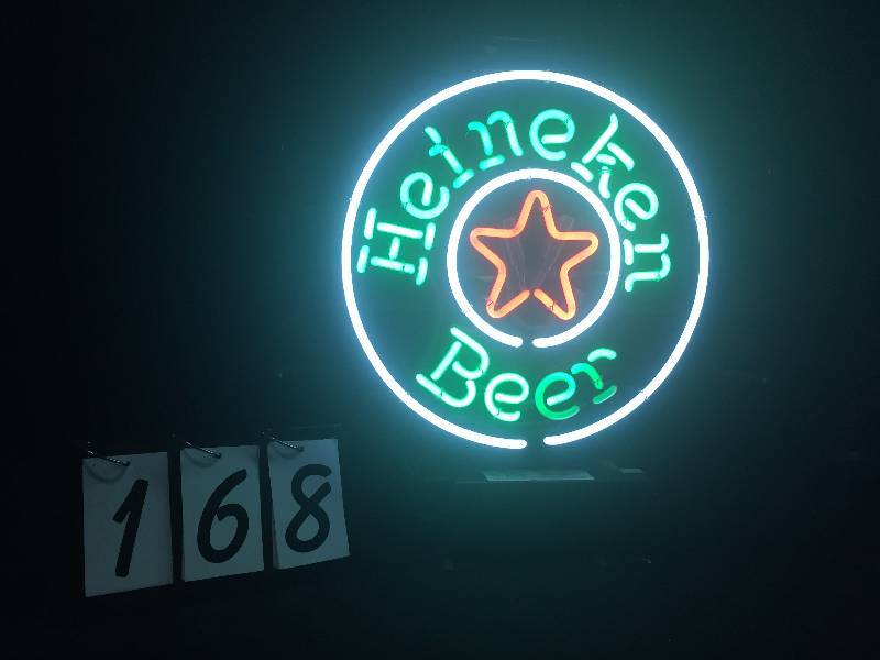 lot 168 image: Heineken Beer neon