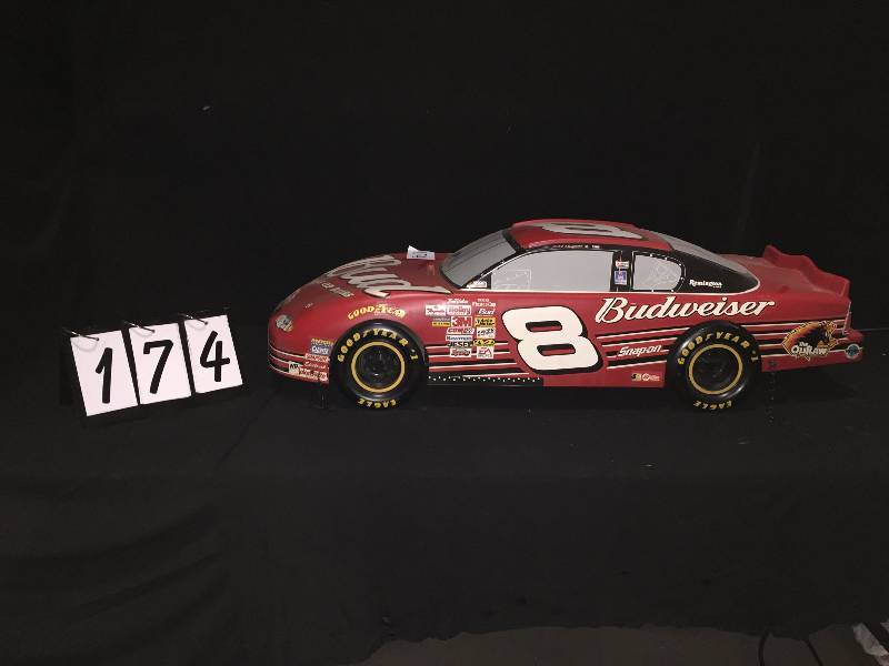 lot 174 image: Nascar Budweiser # 8 Dale Earnhardt Jr plastic race car