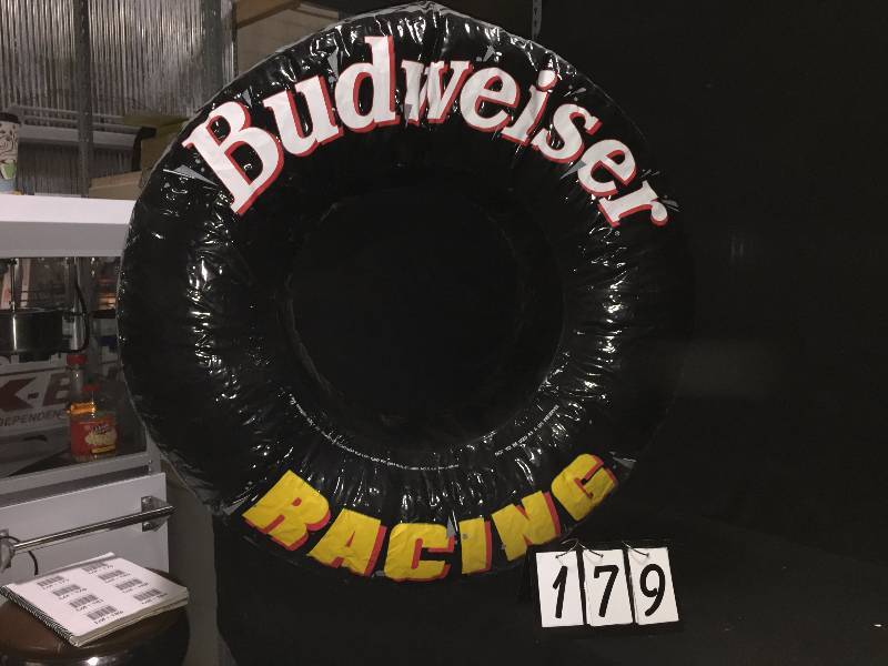 lot 179 image: Budweiser Racing inflatable tire