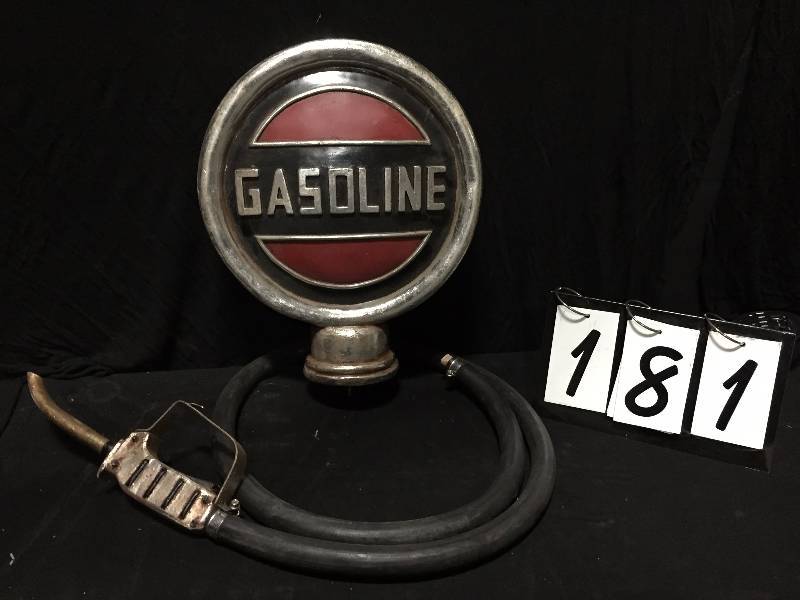 lot 181 image: Gasoline gas globe and hose