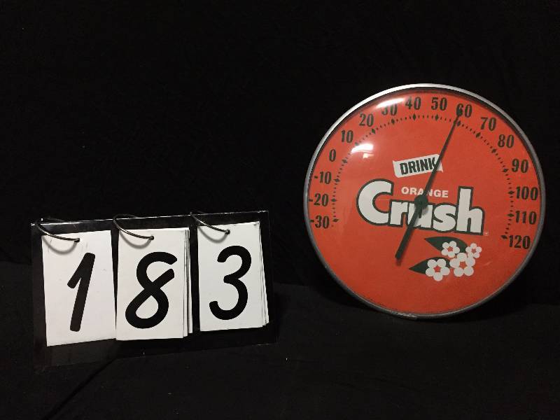 lot 183 image: Orange Crush Soda Pop thermometer