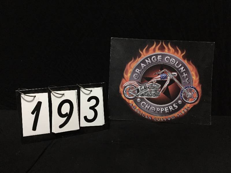 lot 193 image: OCC Orange County Choppers tin tacker