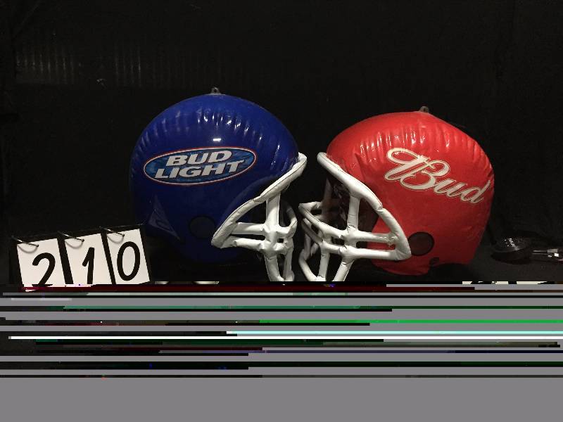 lot 210 image: Budweiser and Bud Light inflatable helmets