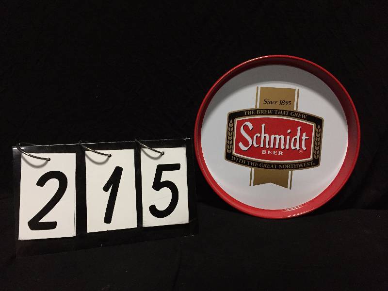 lot 215 image: Schmidt Beer serving tray