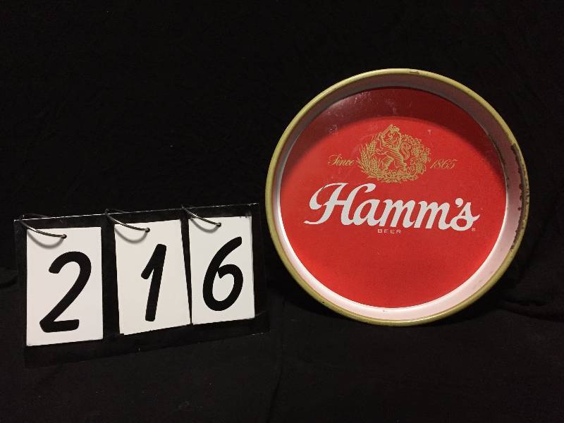 lot 216 image: Hamms Beer serving tray