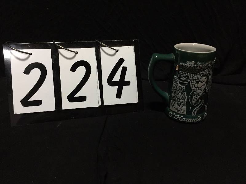 lot 224 image: Hamms Beer St Patricks Day ceramic mug
